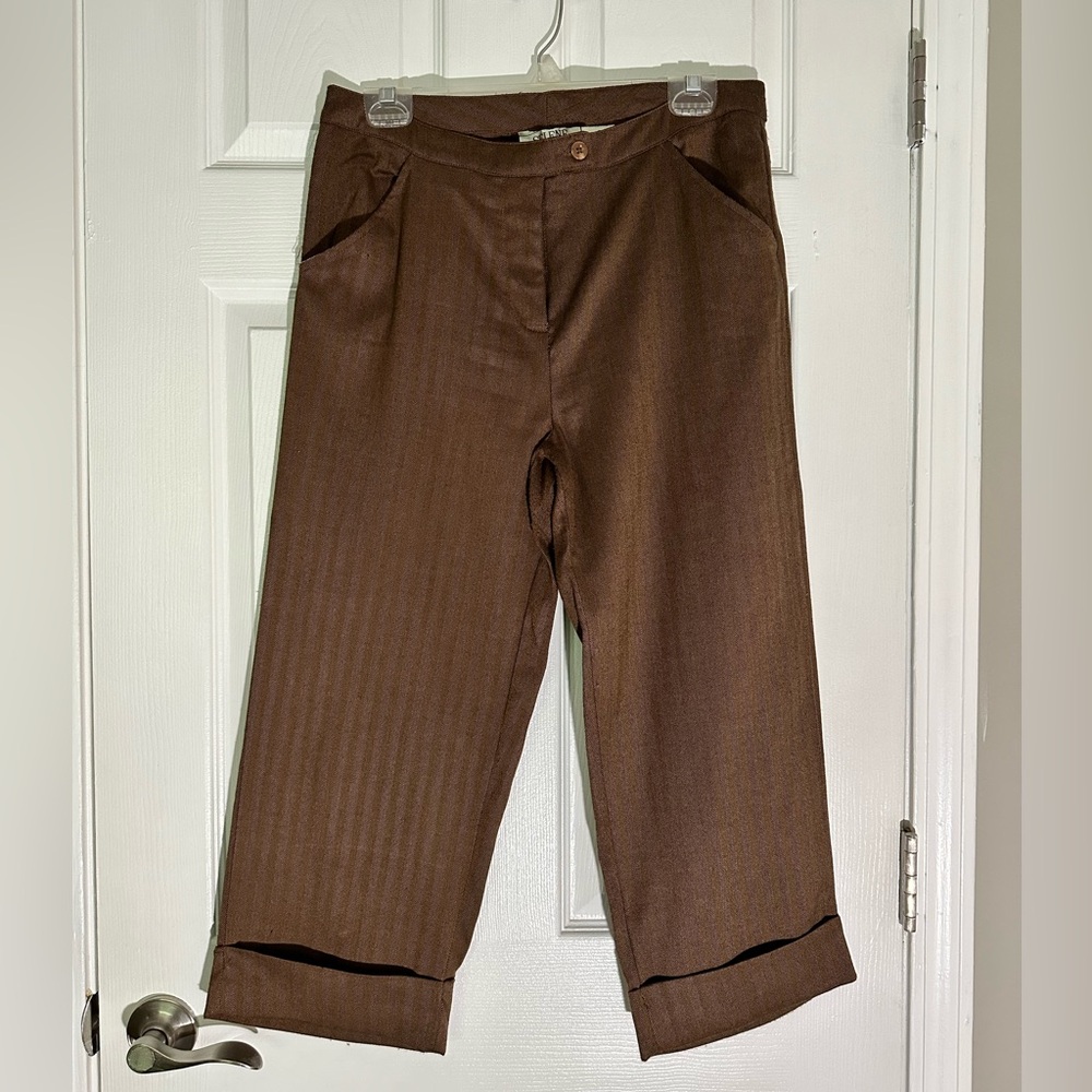 Brown cuffed leg pants